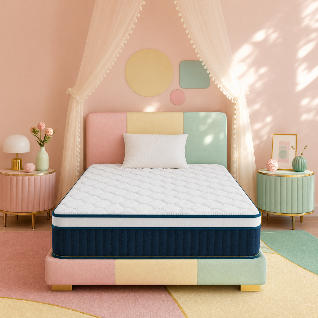 UNZIPE 12 Inch Twin Size Mattress, Medium Firm, Spinal and Back Support | Balances Support and Pressure Relief, Durable and Stable; Provides a Comfortable and Refreshing Feel