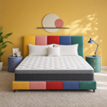 UNZIPE 12 Inch King Size Mattress, Medium Firm Zoned Coil and Memory Foam | Independent Spring Zone Support, Skin-friendly Fabric for Better Breathability, Pressure Relief, Mattress in a Box