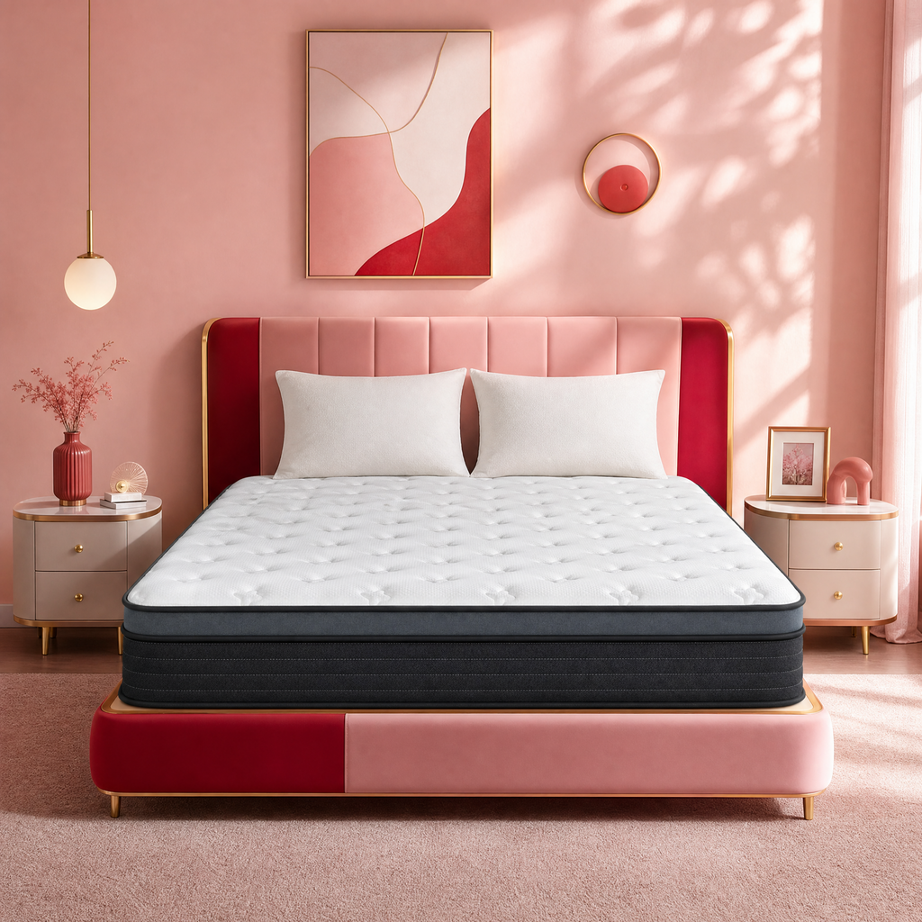 14 Inch Full Mattress in a Box, Medium Firm, Pocket Coils Support | Breathable design keeps cooling, Durability and Stability Reduce the Feeling of Sagging, Memory Foam for Motion Isolation