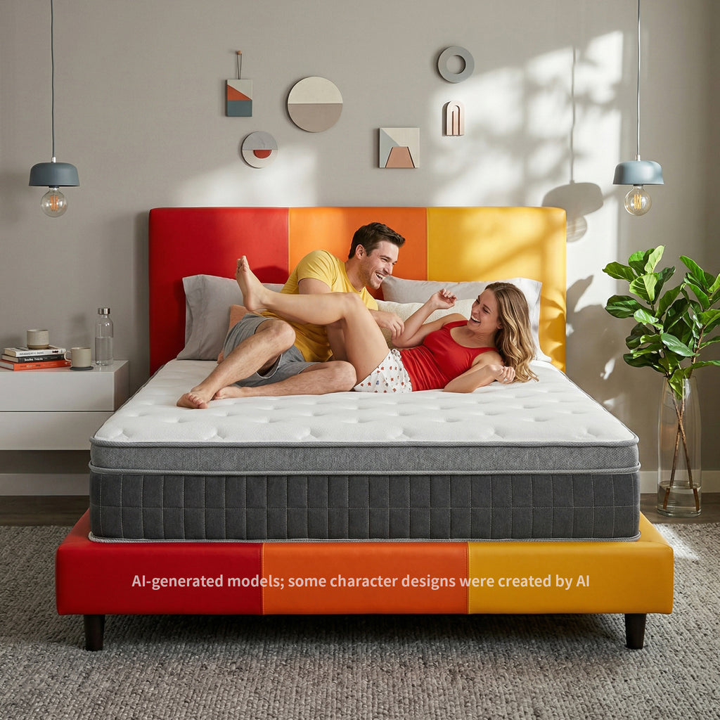 UNZIPE 14 Inch Full Size Mattress, Medium Firm Zoned Coil and Memory Foam | Independent Spring Zone Support, Skin-friendly Fabric for Better Breathability, Pressure Relief, Mattress in a Box