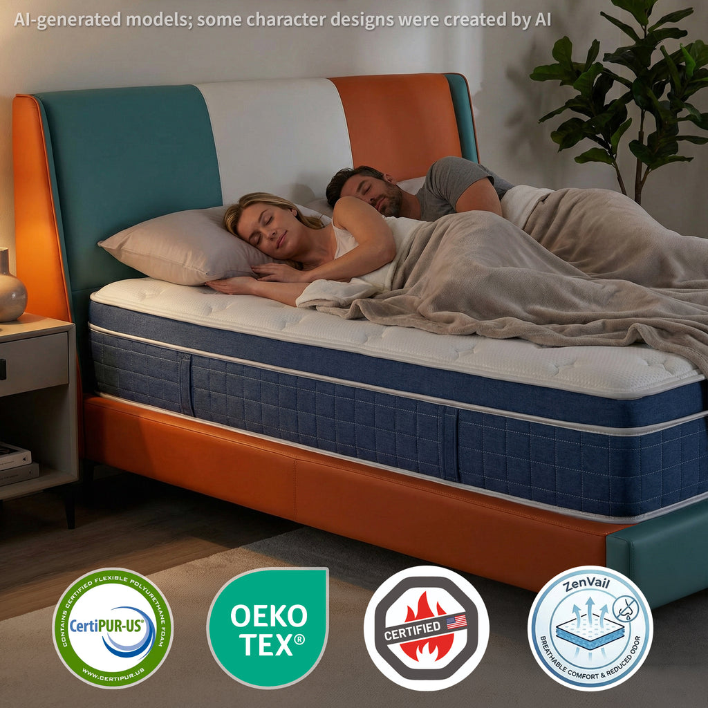 UNZIPE Queen Size Mattress 12 Inch, Medium Firm, Motion Isolation | Targeted Spinal and Back Support, Pressure Relife, Memory Foam Absorbs Vibrations and Reduces Disruption