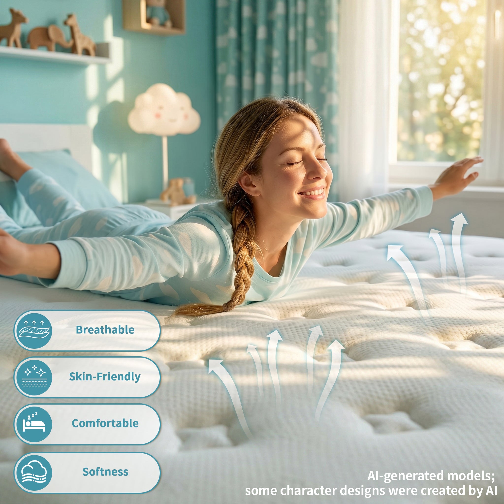 UNZIPE 14 Inch King Hybrid Mattress in a Box, Medium Firm, Cooling Feel | Breathable design keeps cooling, Durability and Stability Reduce the Feeling of Sagging, Memory Foam