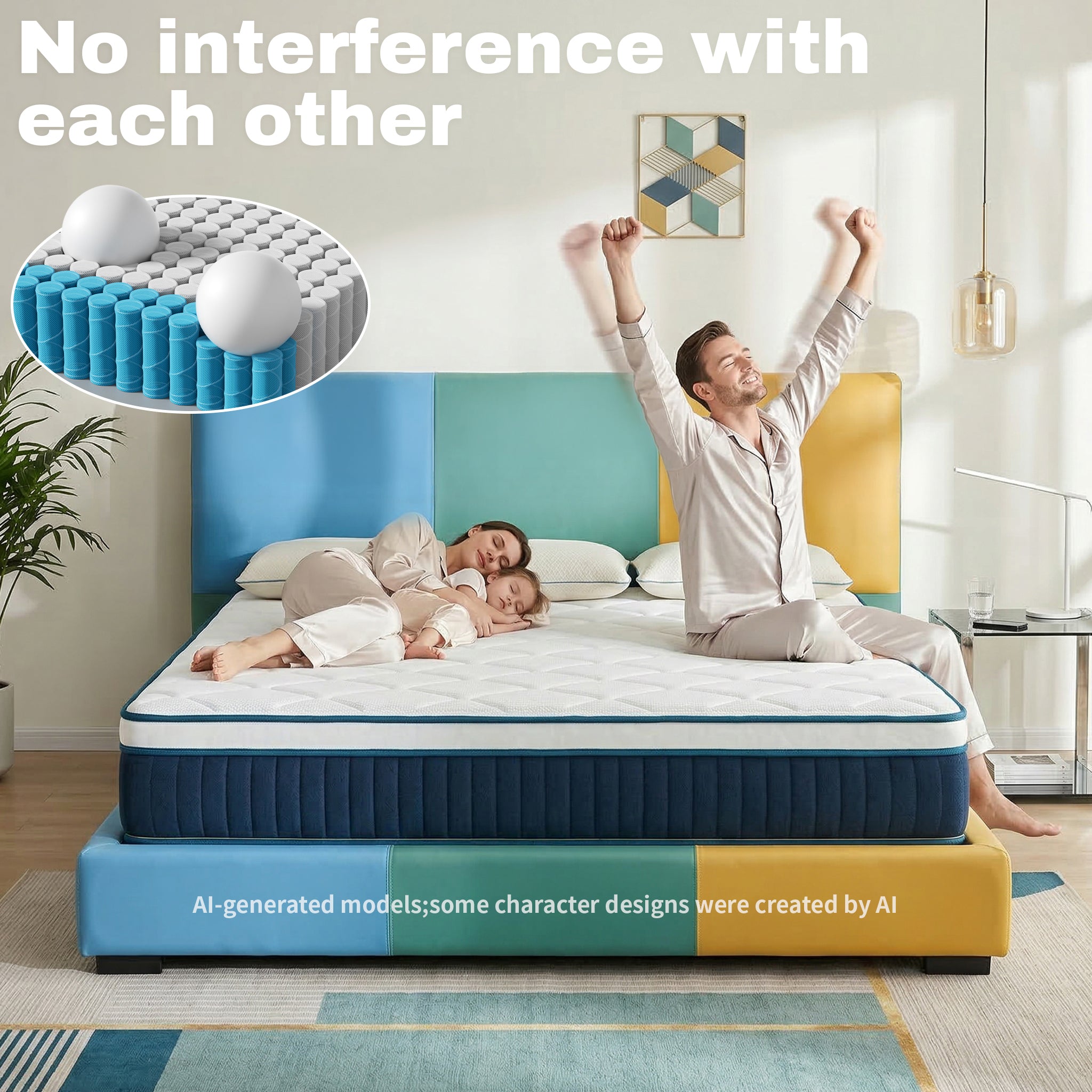 UNZIPE 12 Inch Twin Size Mattress, Medium Firm, Spinal and Back Support | Balances Support and Pressure Relief, Durable and Stable; Provides a Comfortable and Refreshing Feel